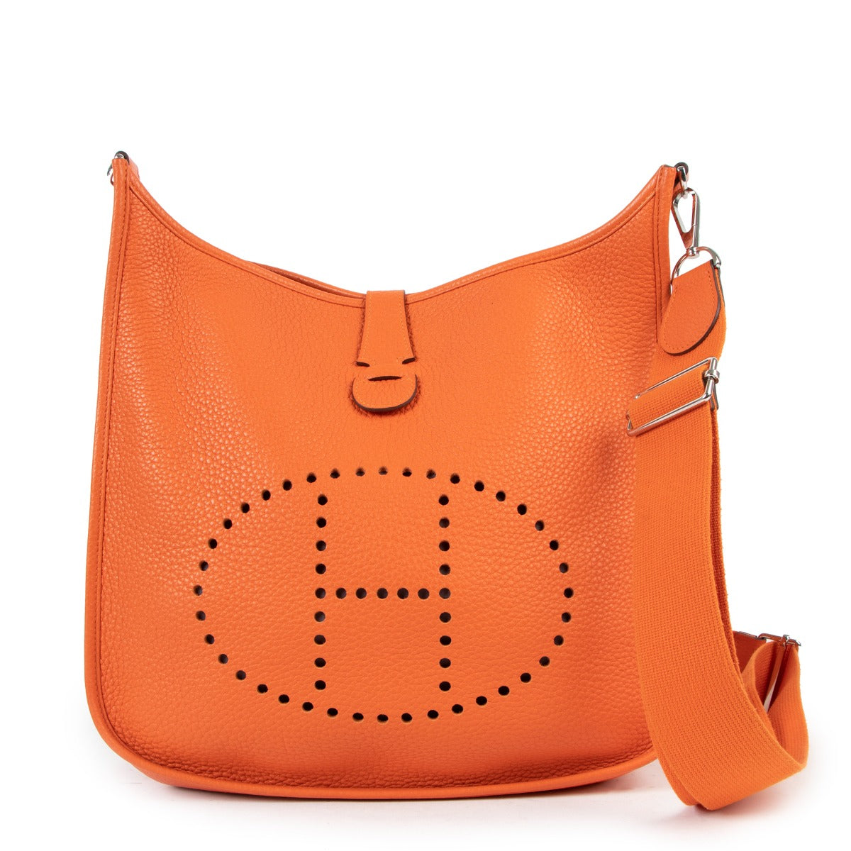 Hermès Evelyne III 33 Feu Taurillon Clemence Palladium Hardware