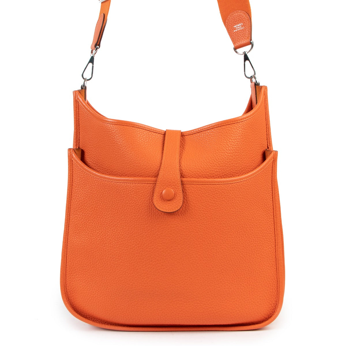Hermès Evelyne III 33 Feu Taurillon Clemence Palladium Hardware