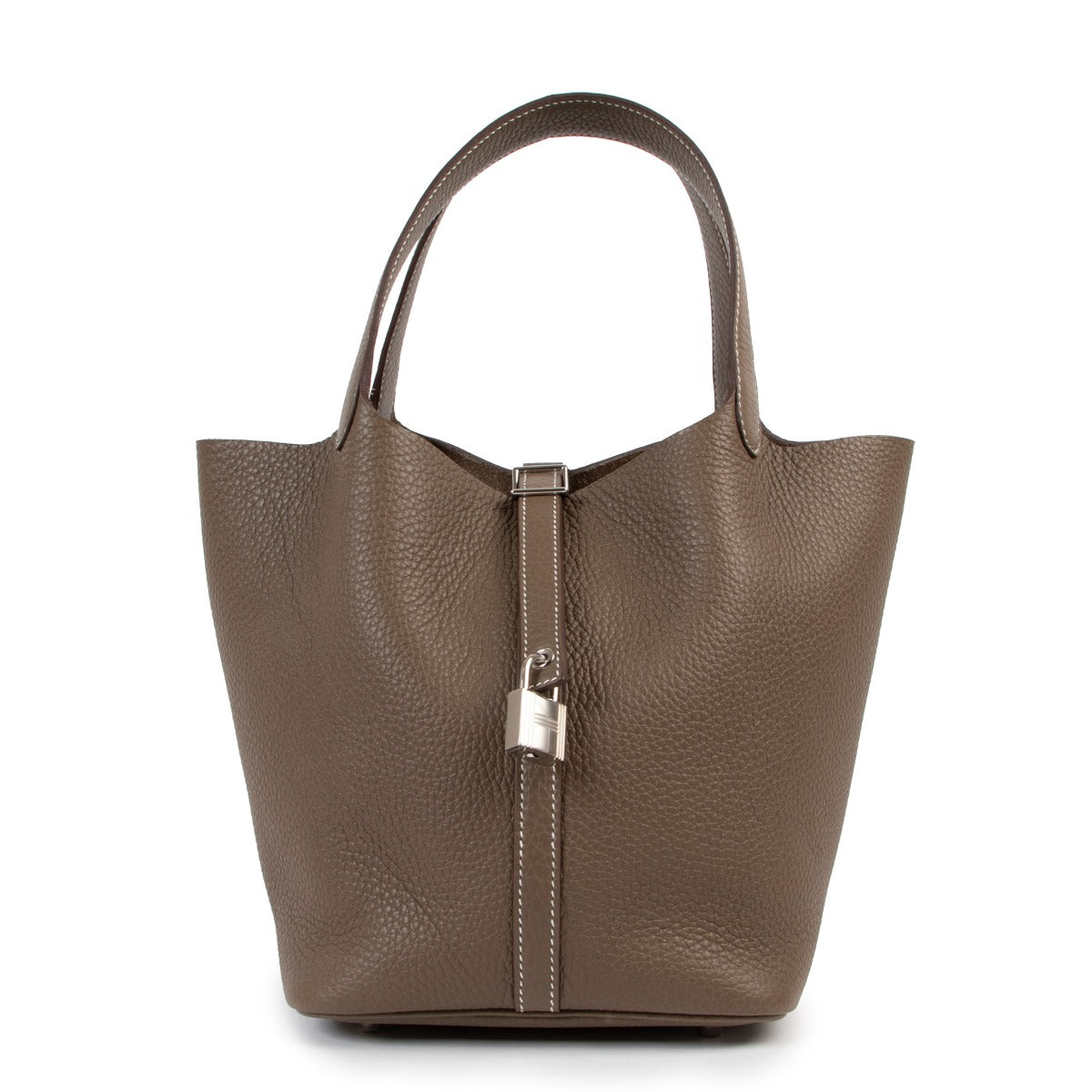 Buy authentic second hand luxury designer Hermès Picotin 22 Lock Etoupe Taurillon Clémence PHW at Labellov.
