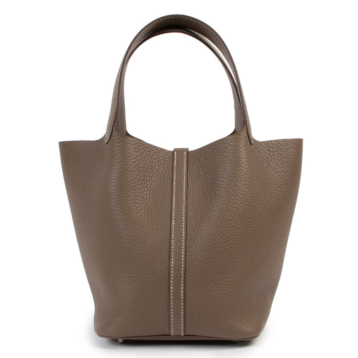 Buy authentic second hand luxury designer Hermès Picotin 22 Lock Etoupe Taurillon Clémence PHW at Labellov.
