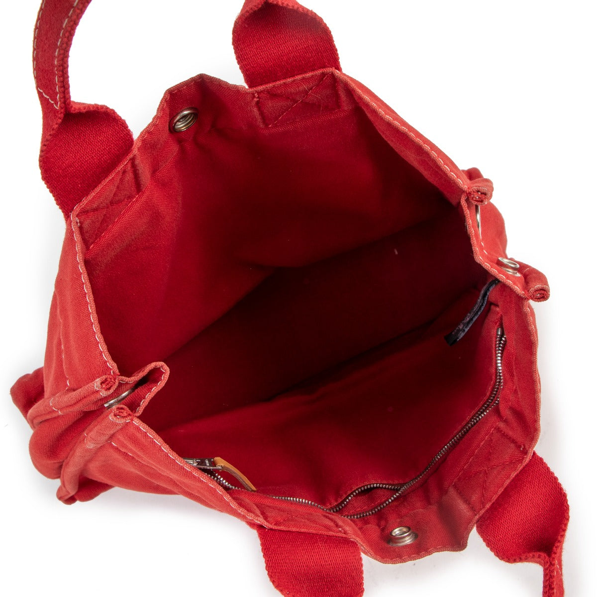 Hermès Fourre Tout PM Red Canvas Small Tote Bag