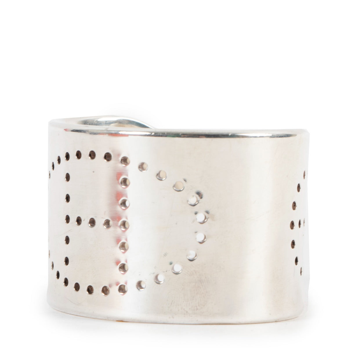 Buy online authentic second hand Hermès Sterling Silver Eclipse Cuff - Small in very good condition at Labellov in Antwerp