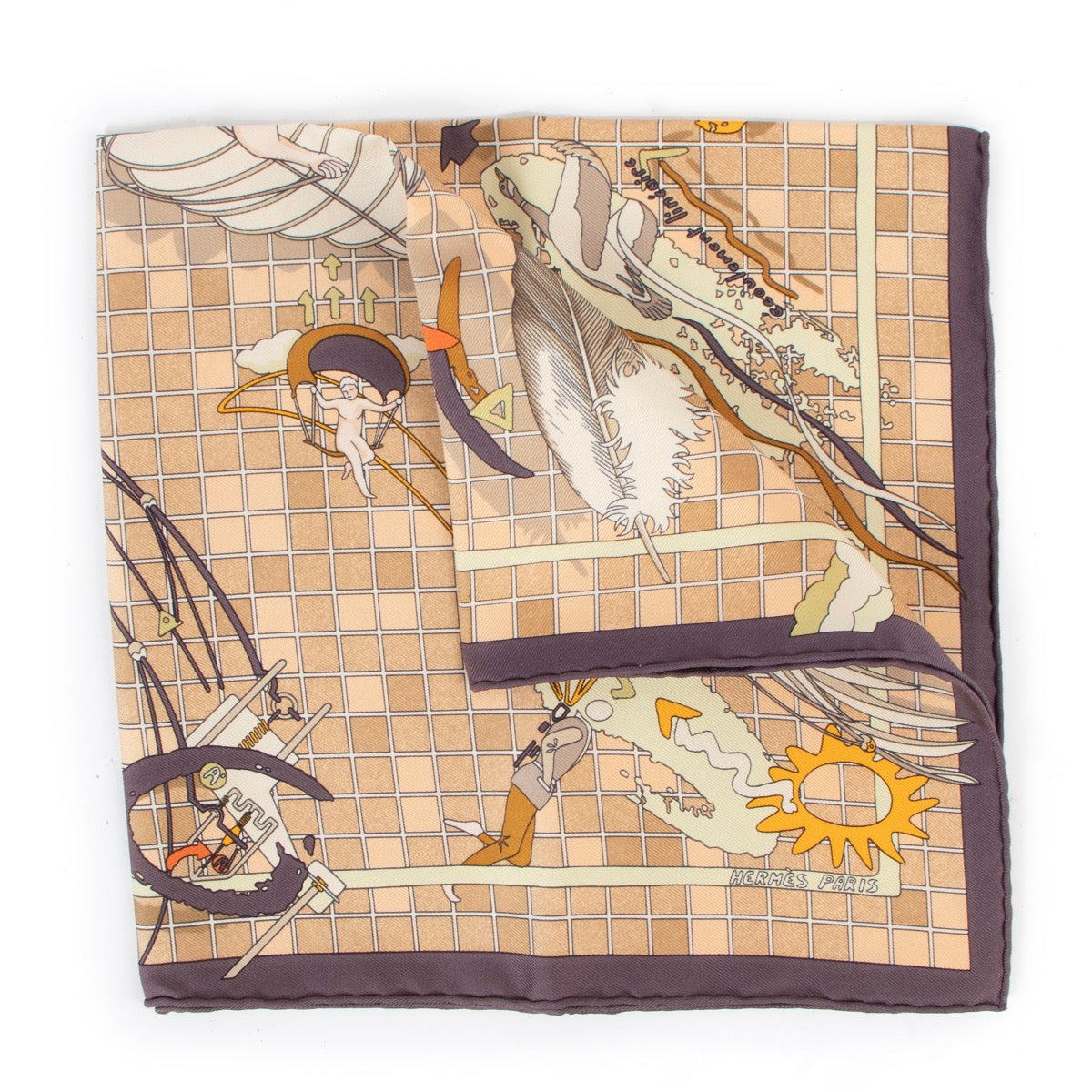Buy an 100% authentic pocket size Hermès Carré Silk Scarf in very good condition at www.labellov.com