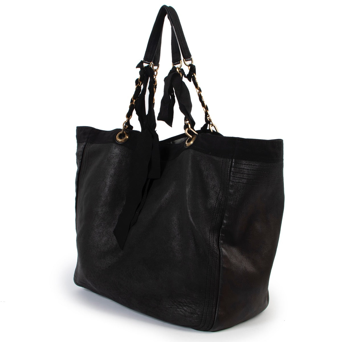 Buy an authentic second hand Lanvin Black Leather Shoulder Bag in very good condition at Labellov