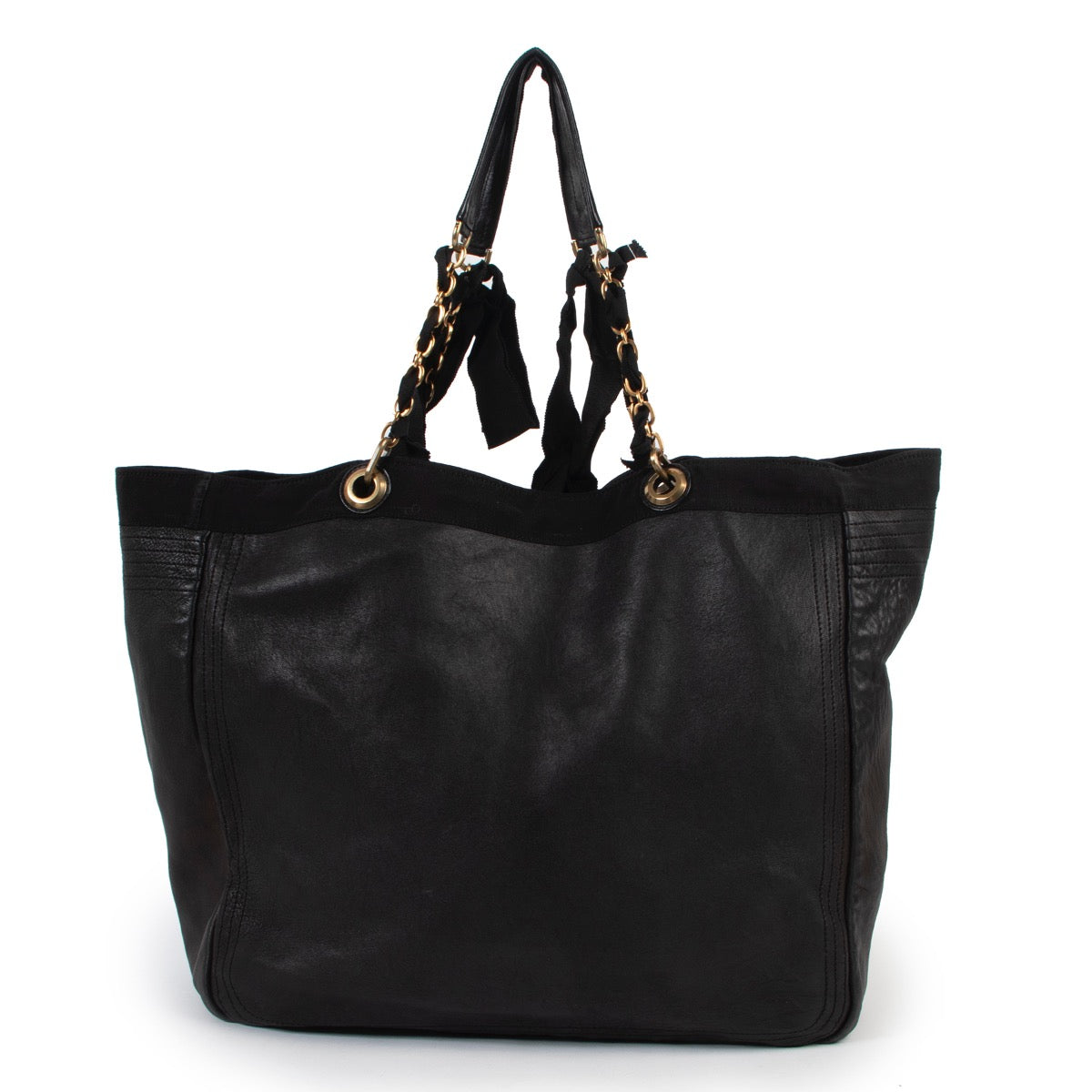 Buy an authentic second hand Lanvin Black Leather Shoulder Bag in very good condition at Labellov