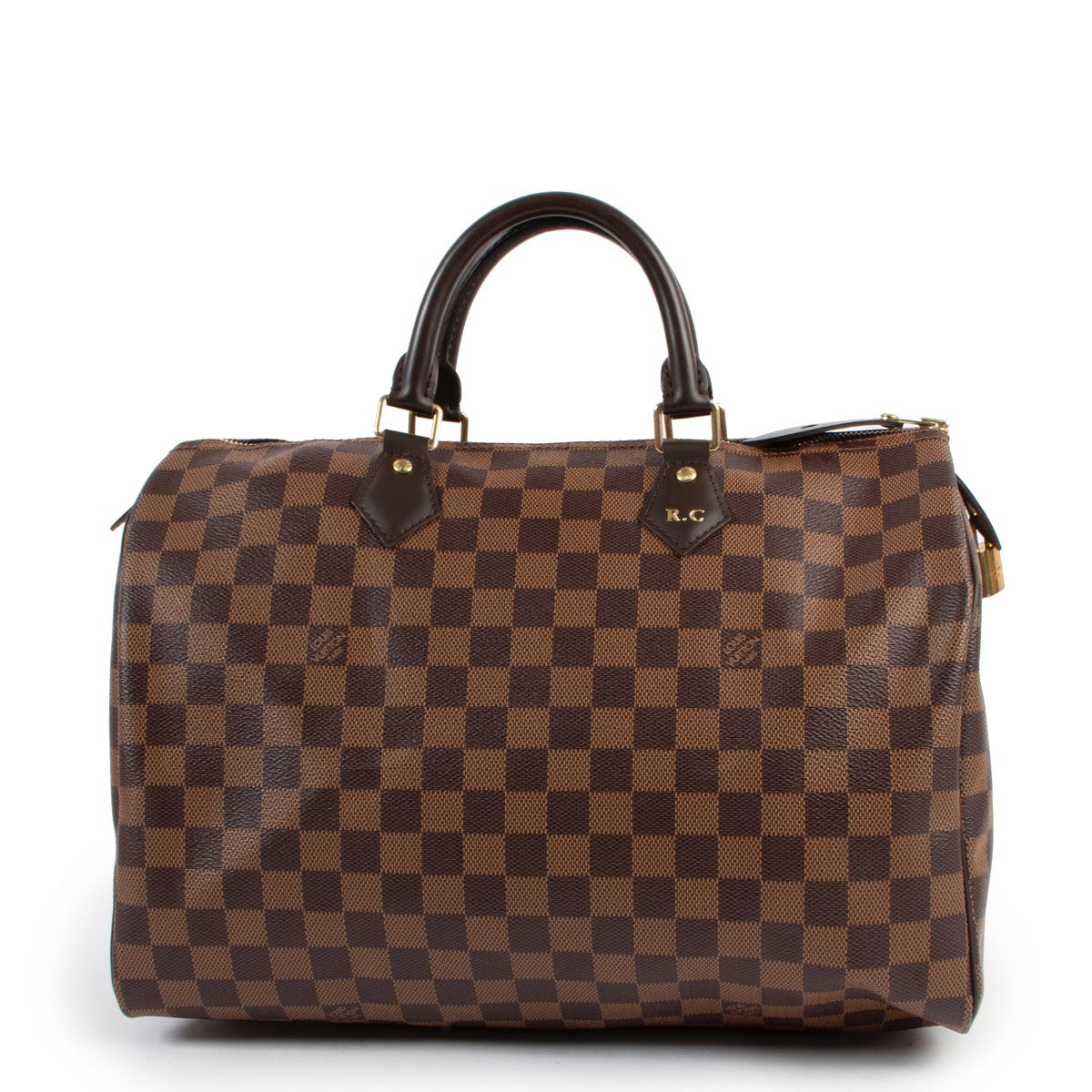 shop safe online Louis Vuitton Damier Ebene Speedy 35 Top handle