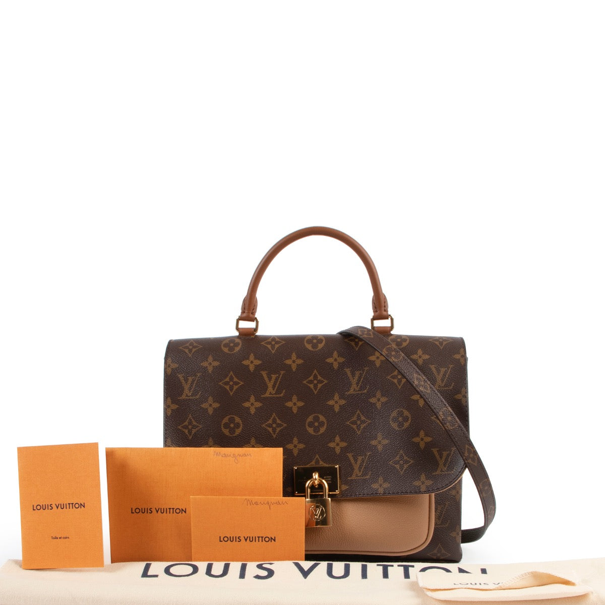 Shop safe online at Labellov in Antwerp this 100% authentic second hand Louis Vuitton Monogram Marignan Shoulder Bag