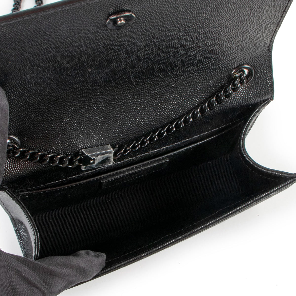 Saint Laurent Kate Grain De Poudre Leather Small Chain Bag