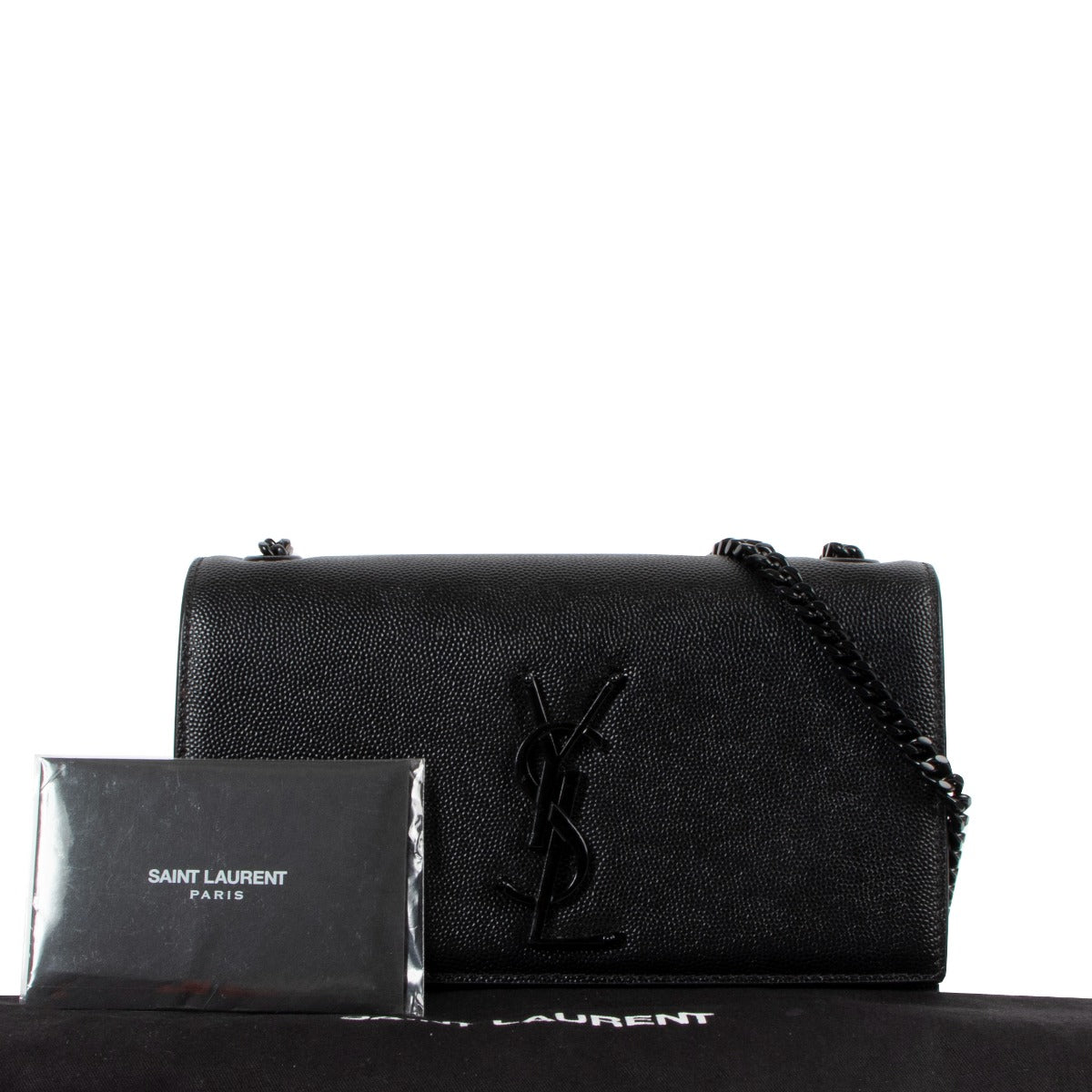 Saint Laurent Kate Grain De Poudre Leather Small Chain Bag