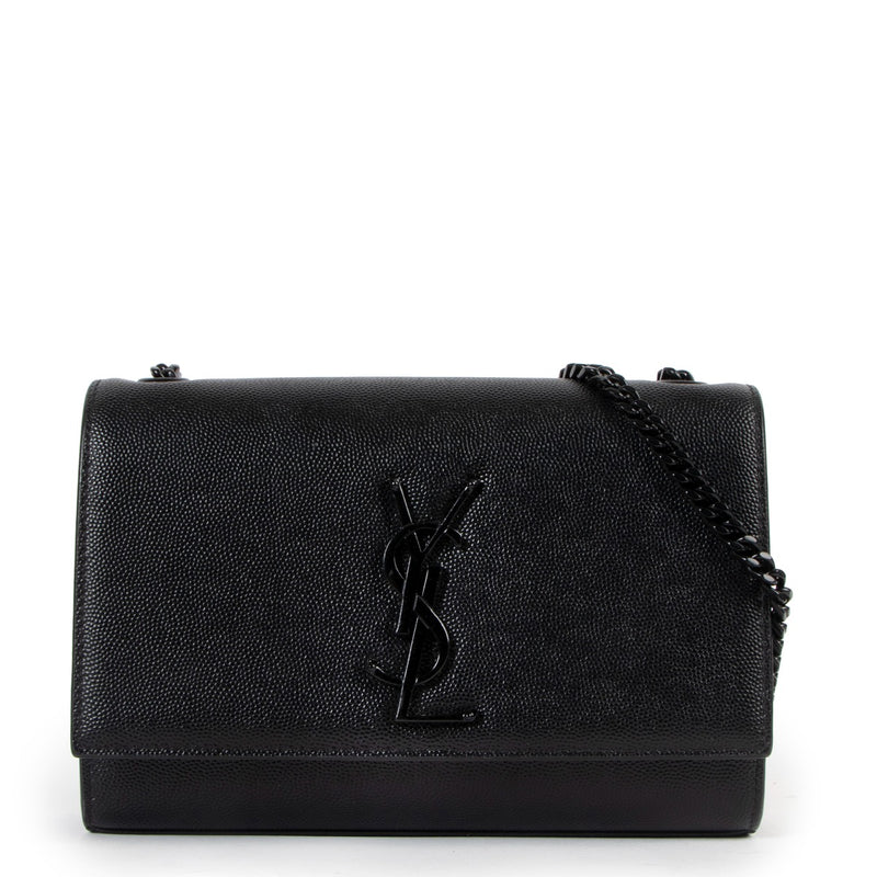 Saint Laurent Kate Grain De Poudre Leather Small Chain Bag