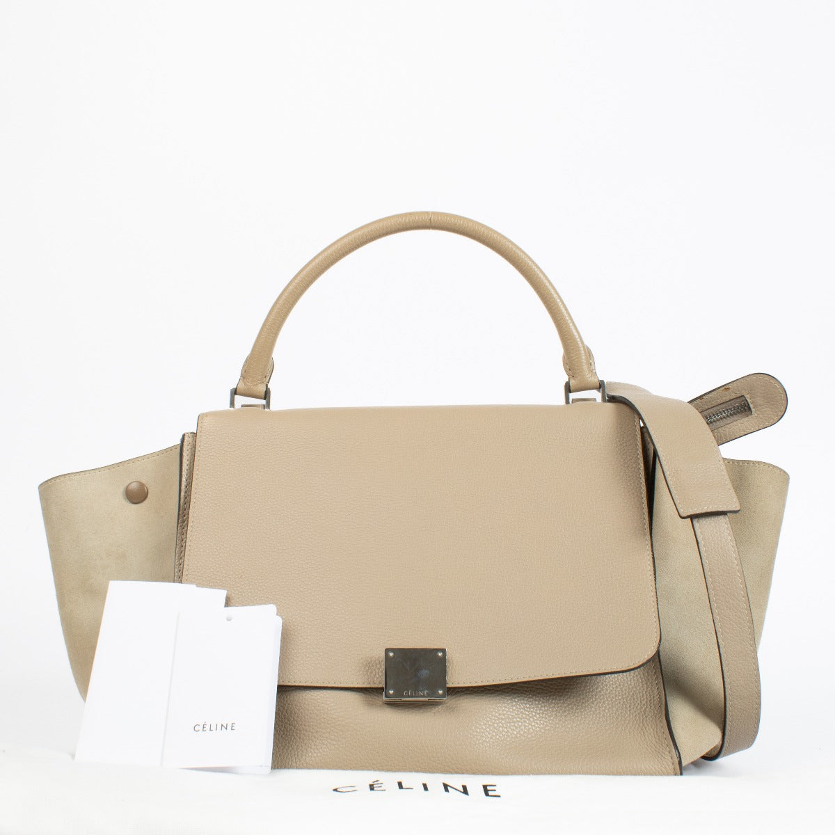 Authentic preloved Celine Beige Medium Trapeze Bag on Labellov.com