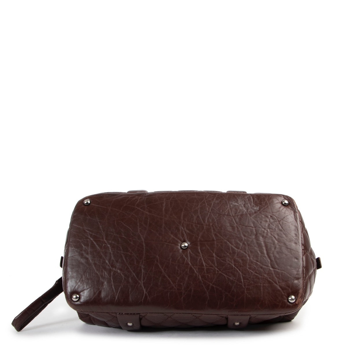 vShop safe online 100% authentic second hand Chanel Burgundy Quilted Leather Lady Braid Bowler Shoulder Bag in very good condition at the right price at Labellov in Antwerp.