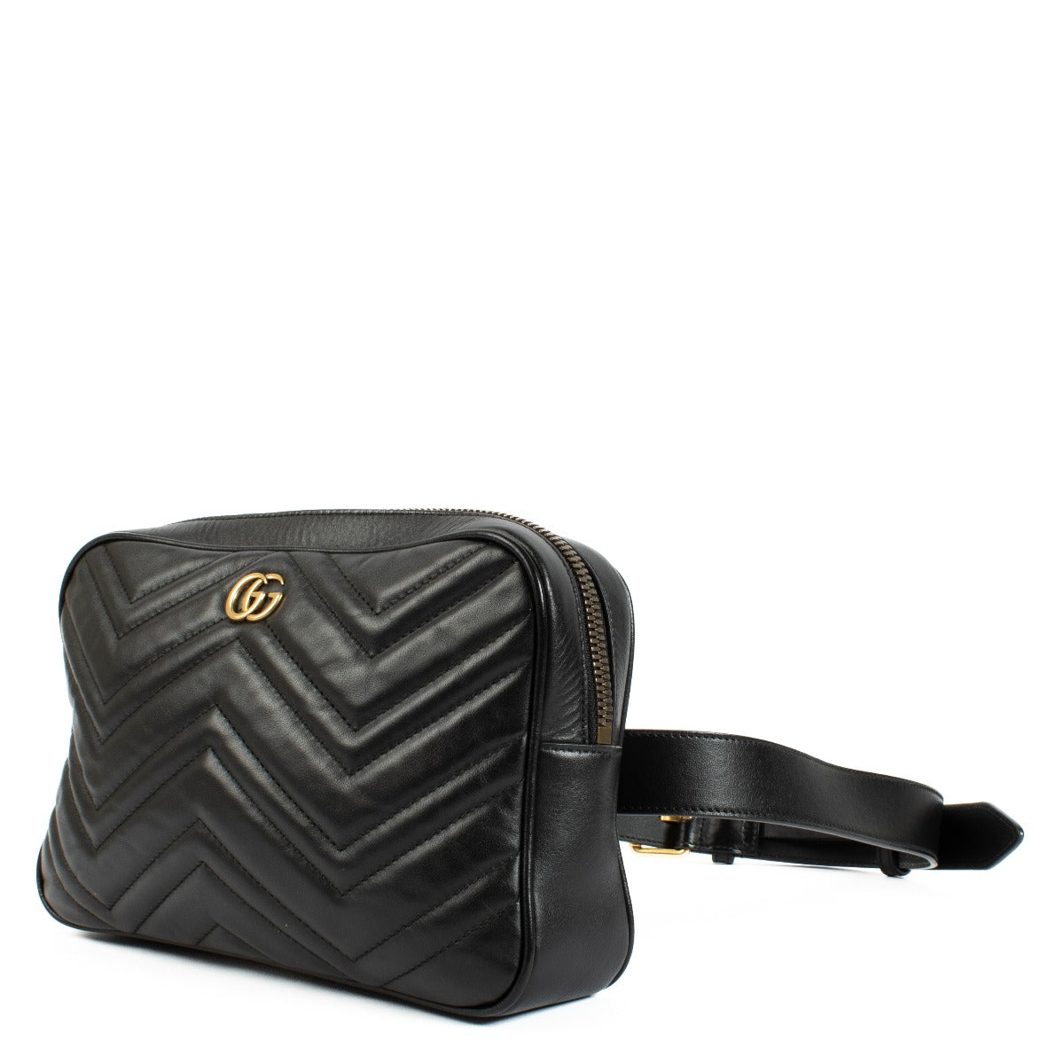 Gucci Black GG Marmont Belt Bag