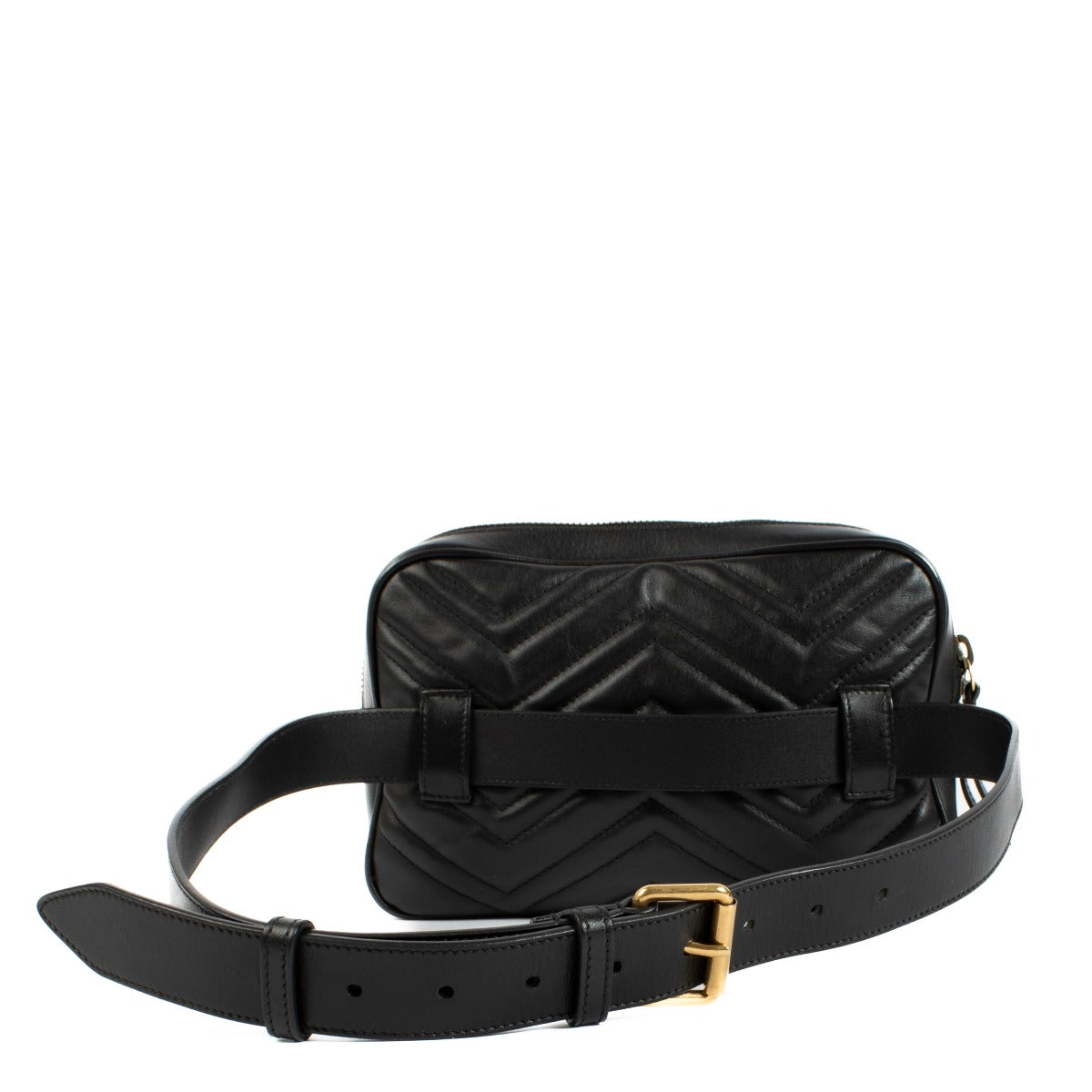 Gucci Black GG Marmont Belt Bag