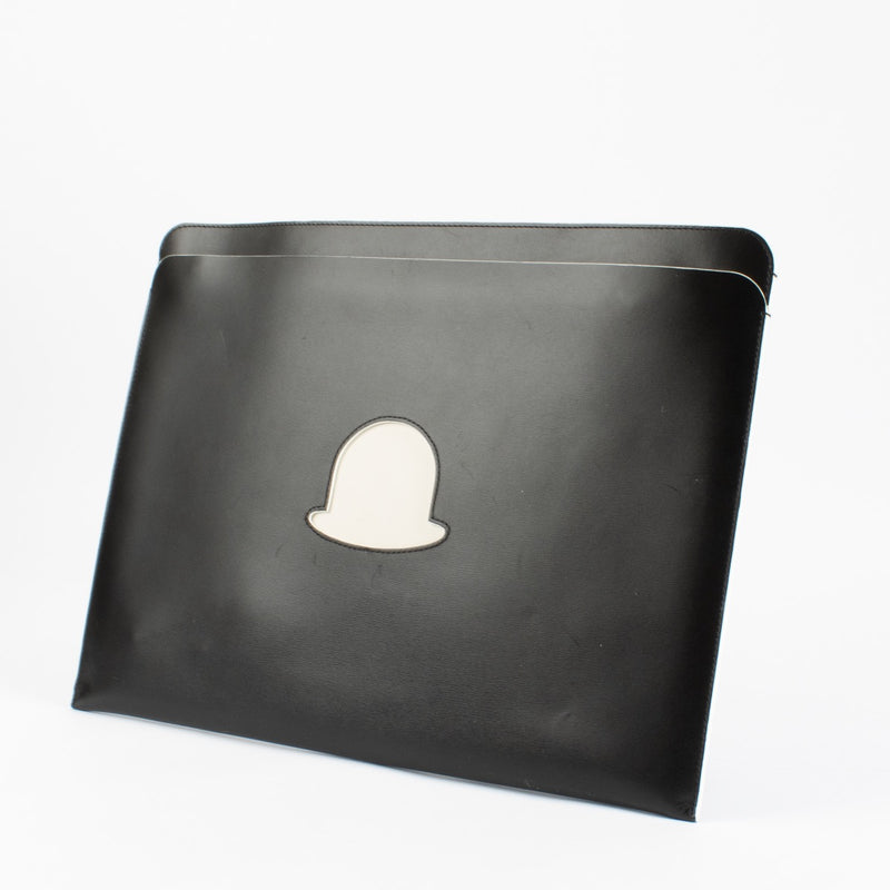 Shop 100% authentic second hand Delvaux Black/Ivory Trompe L'oeil La Corde Sensible Pochette A4 on Labellov.com