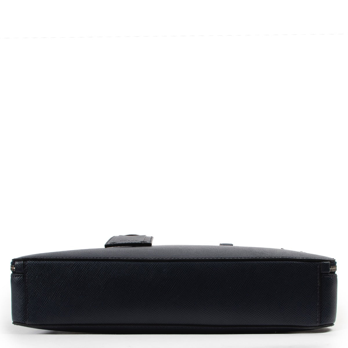 Shop safe online 100% authentic second hand Prada Blue Saffiano Leather Briefcase at labellov in Antwerp.