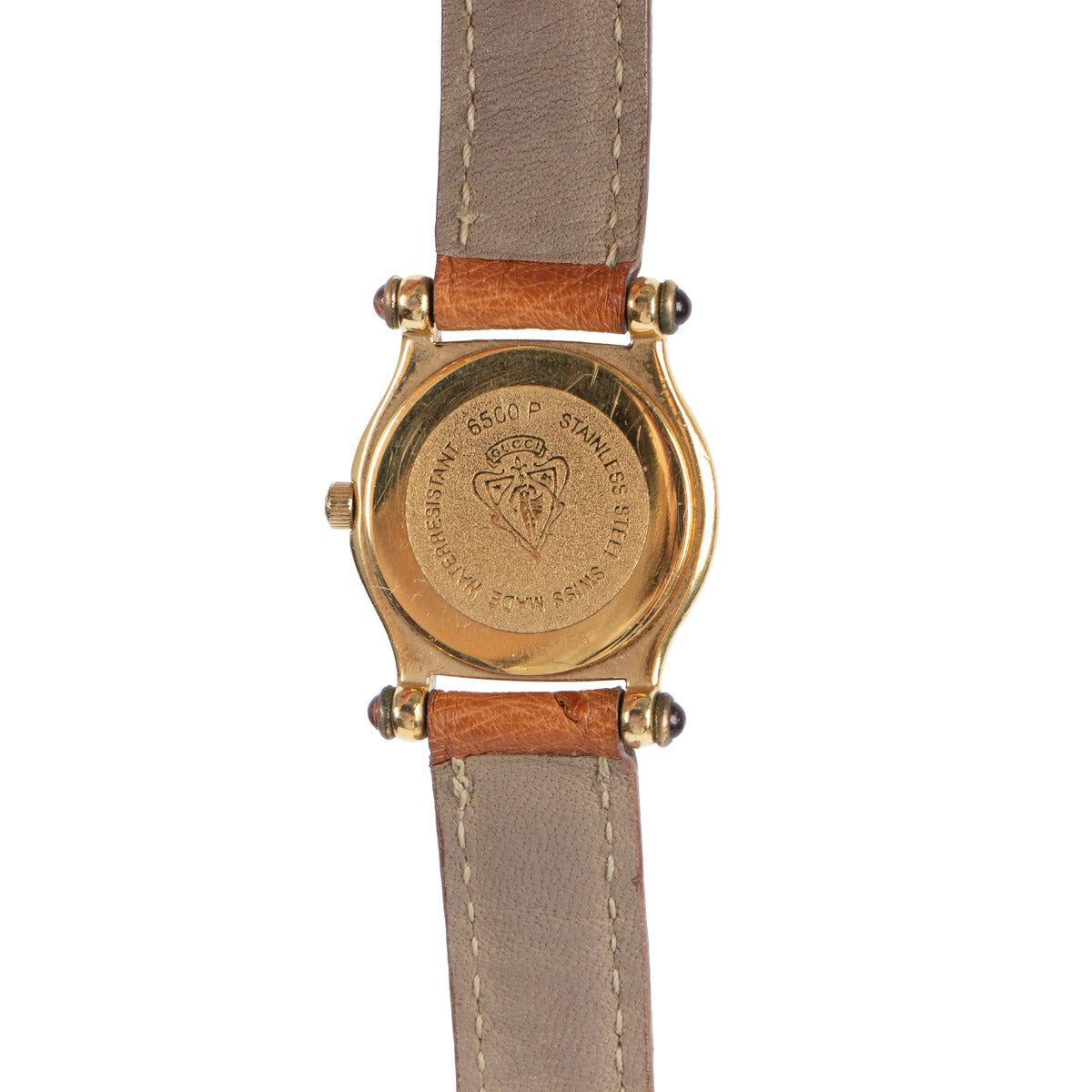 Montre Gucci en autruche couleur camel