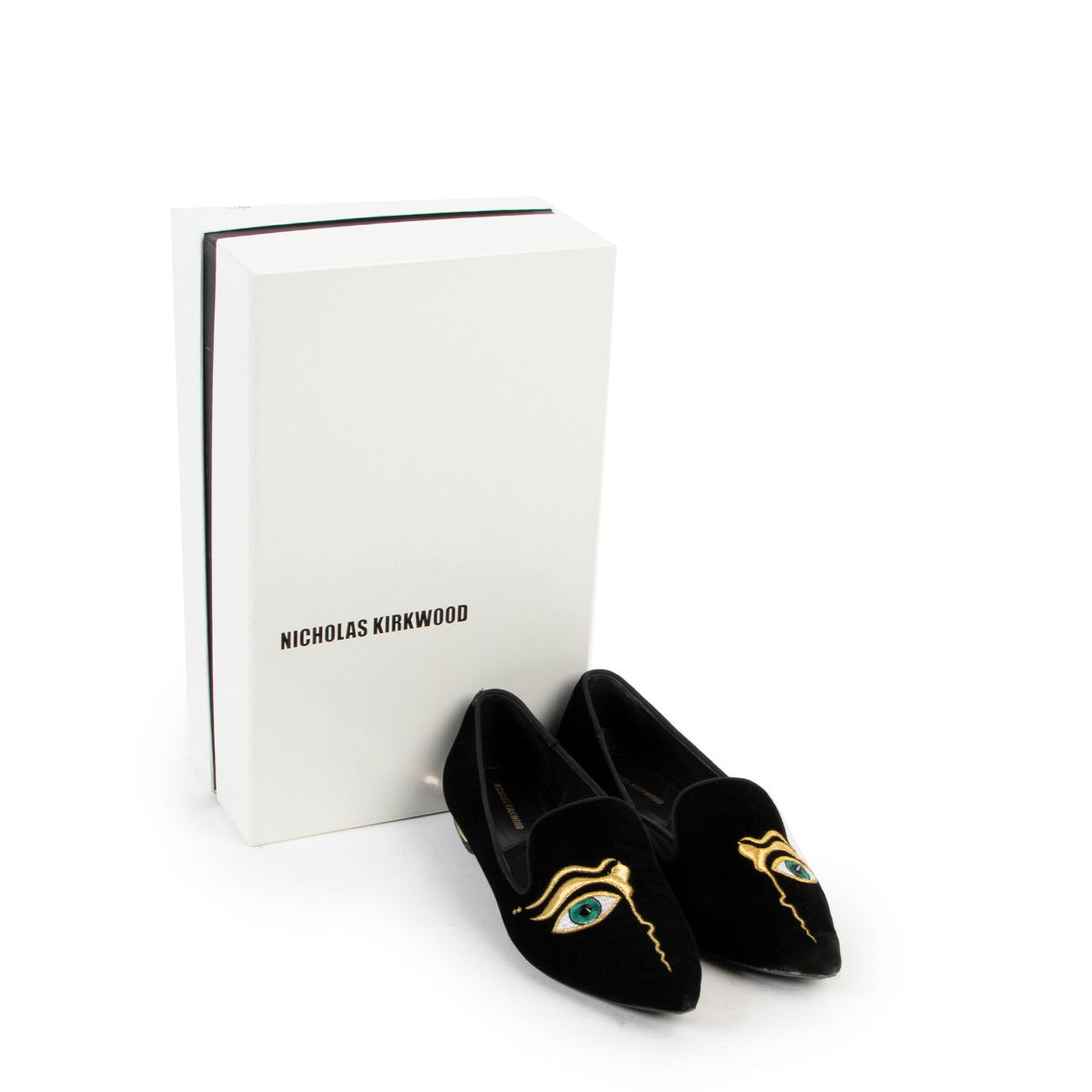 Ballerines Nicholas Kirkwood en velours noir - taille 36,5
