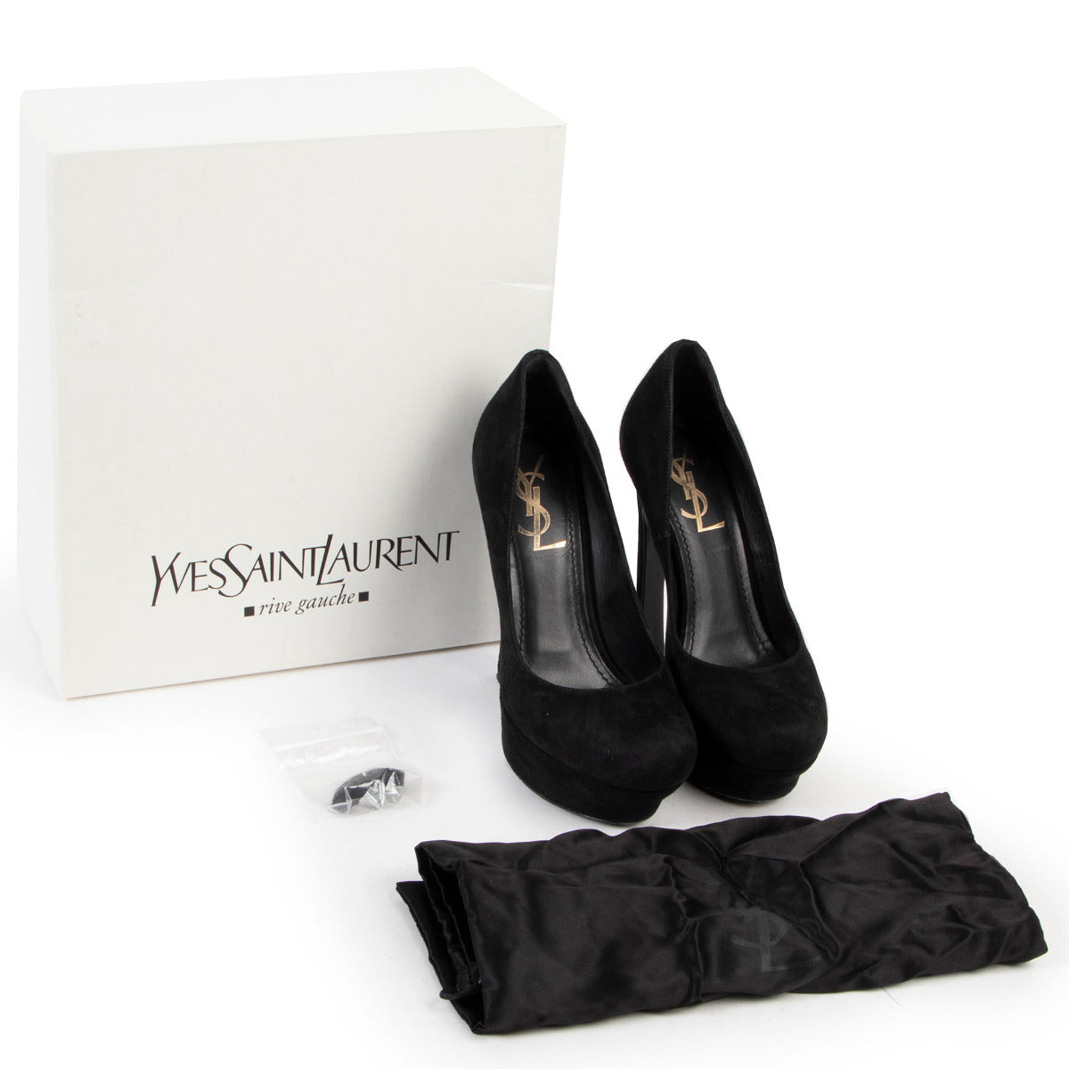 Yves Saint Laurent Black Suede Palais Pumps - size 36