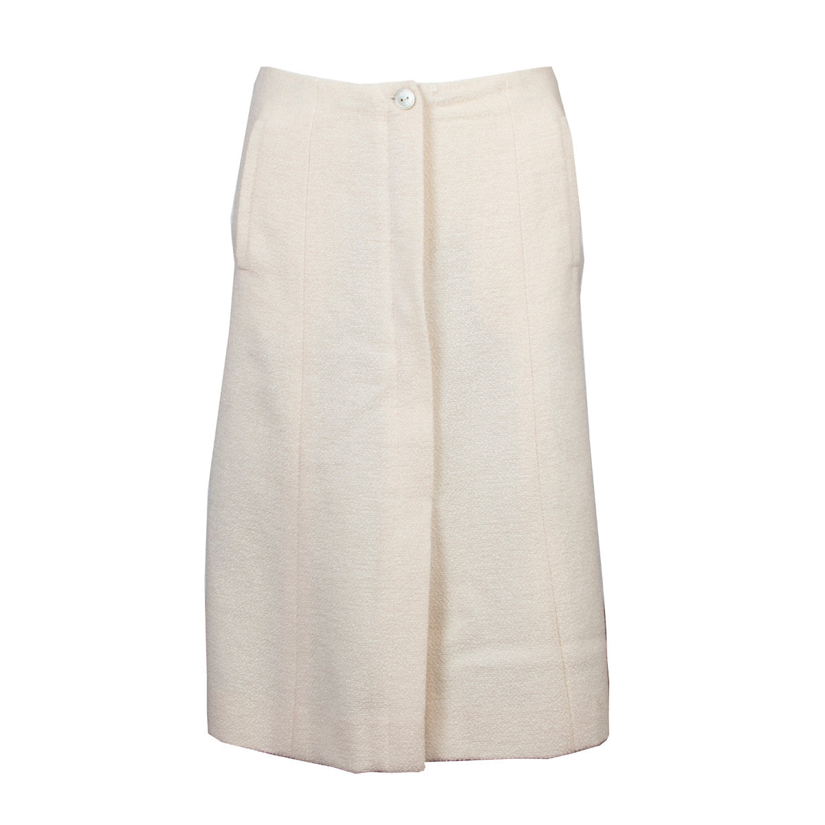 Jupe en tweed beige Chanel - taille FR38