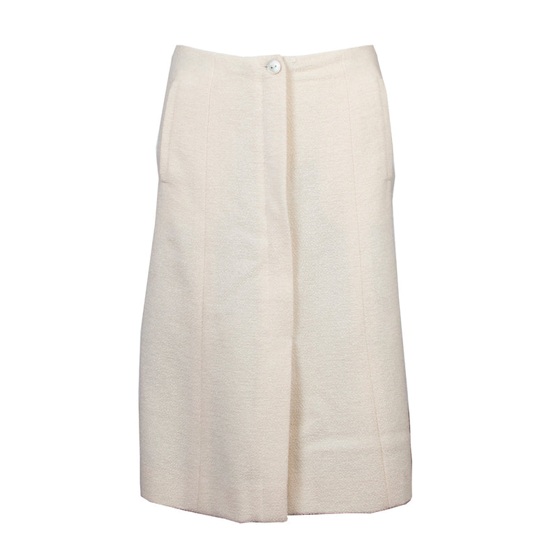 Chanel Beige Tweedrok - maat FR38