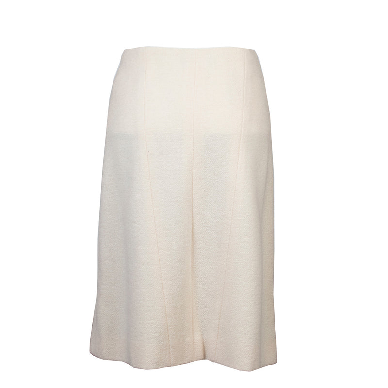 Chanel Beige Tweedrok - maat FR38