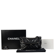 Chanel Black Glazed Calfskin Leather Folding Crossbody Bag for the best price at Labellov secondhand luxury in Antwerp