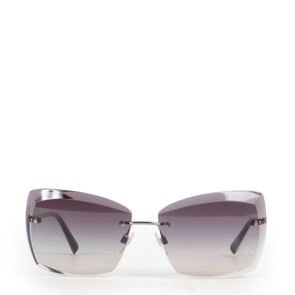 Shop safe online 100% authentic second hand these 100% authentic second hand Chanel Black Rimless Sunglasses