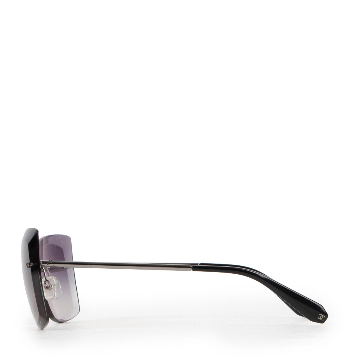 Shop safe online 100% authentic second hand these 100% authentic second hand Chanel Black Rimless Sunglasses
