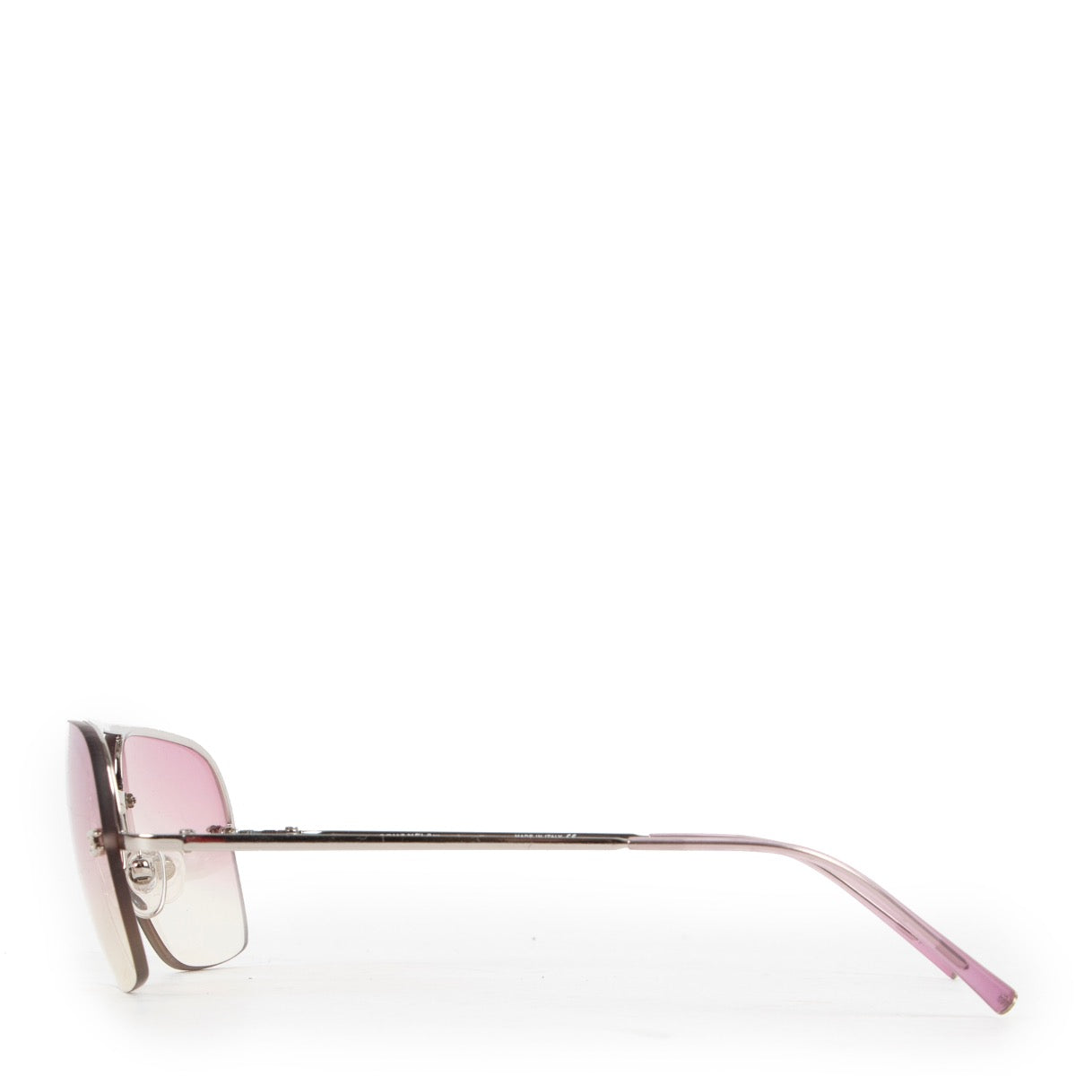 Shop safe online 100% authentic second hand Chanel Pink Rimless Sunglasses in very good condition at the right price at labellov in Antwerp.