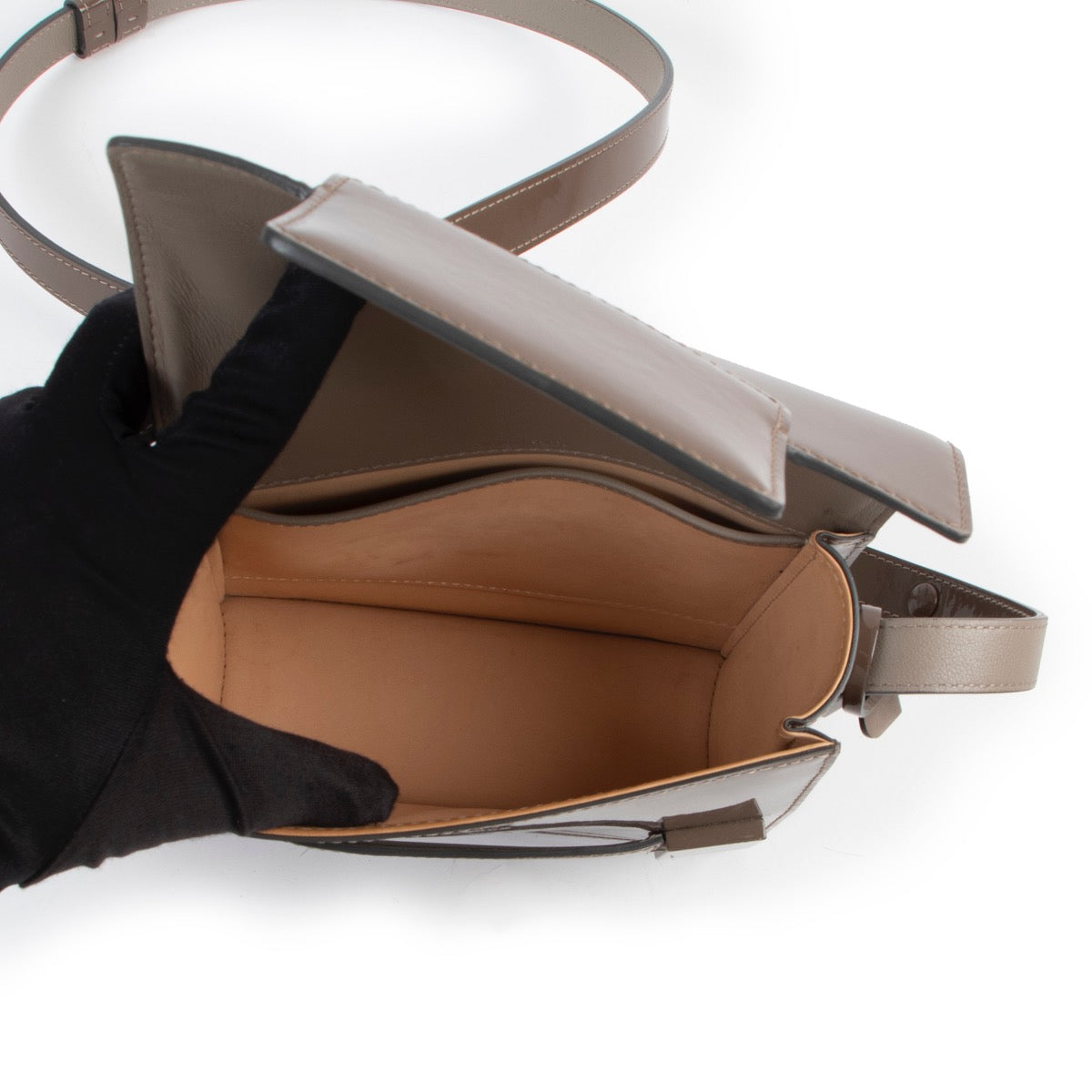 Shop safe online Delvaux taupe cross body bag, Delvaux taupe shoulder bag, Delvaux bag in very good condition,