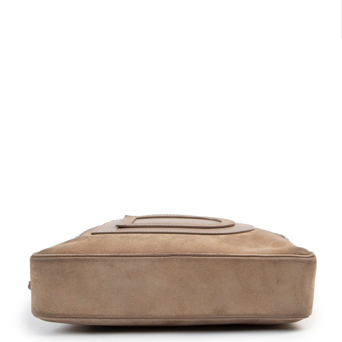 Delvaux Louise Taupe Nubuck Crossbody Bag