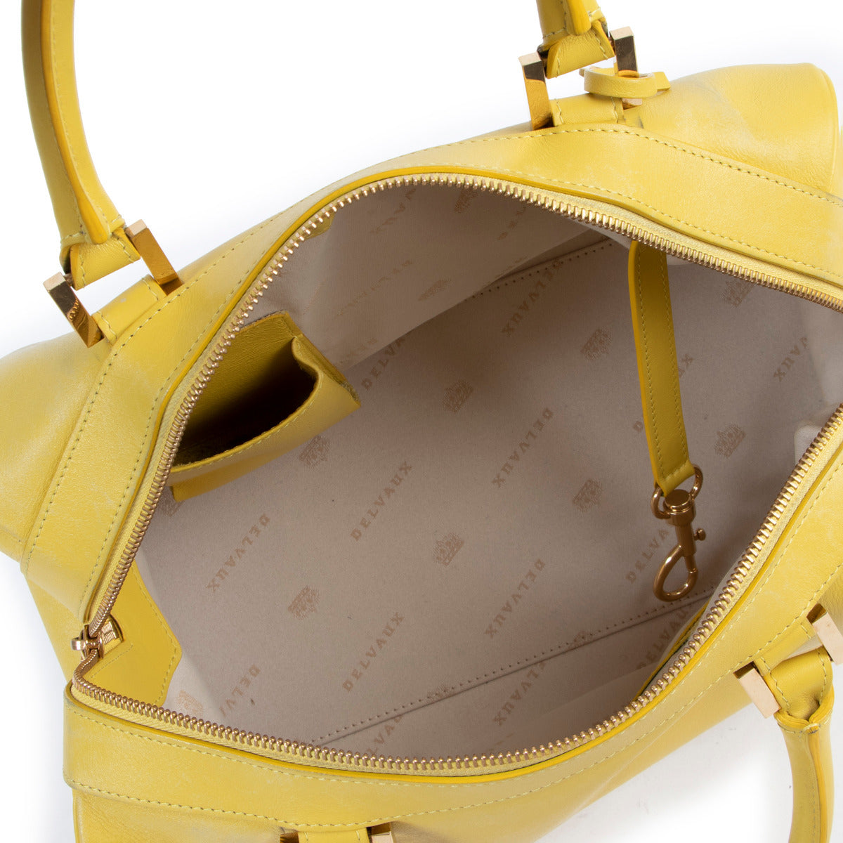 Delvaux Spring/Summer 2015 Mimosa Yellow Louise Boston Handbag