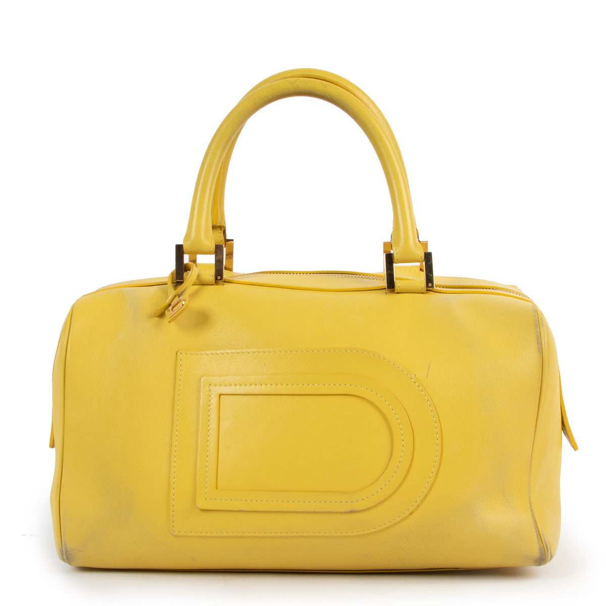 Delvaux Mimosa Yellow Louise Boston Handbag