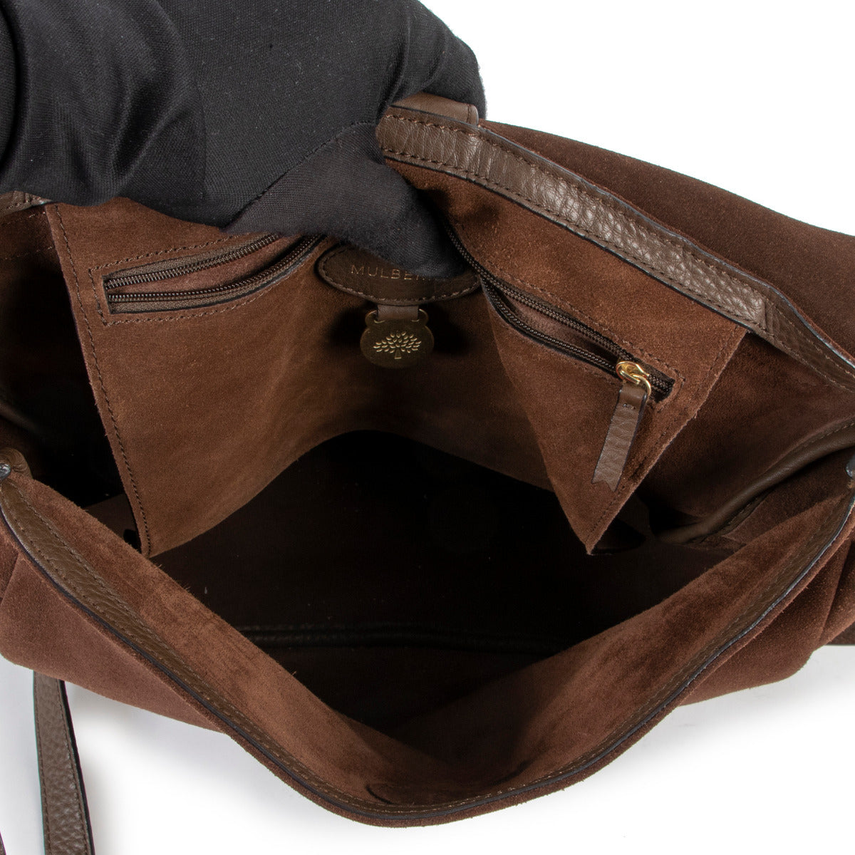 Sac à bandoulière Mulberry Effie en daim marron