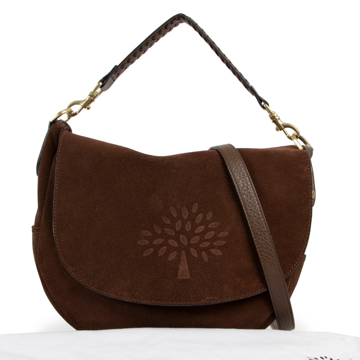 Sac à bandoulière Mulberry Effie en daim marron