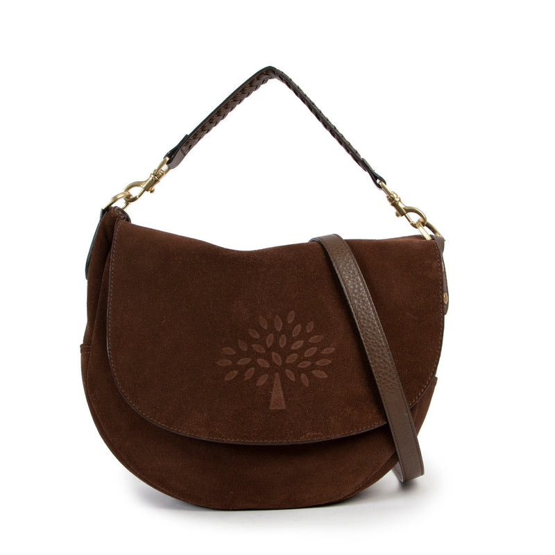 Mulberry Brown Suede Effie Satchel Shoulder Bag for the best price at Labellov