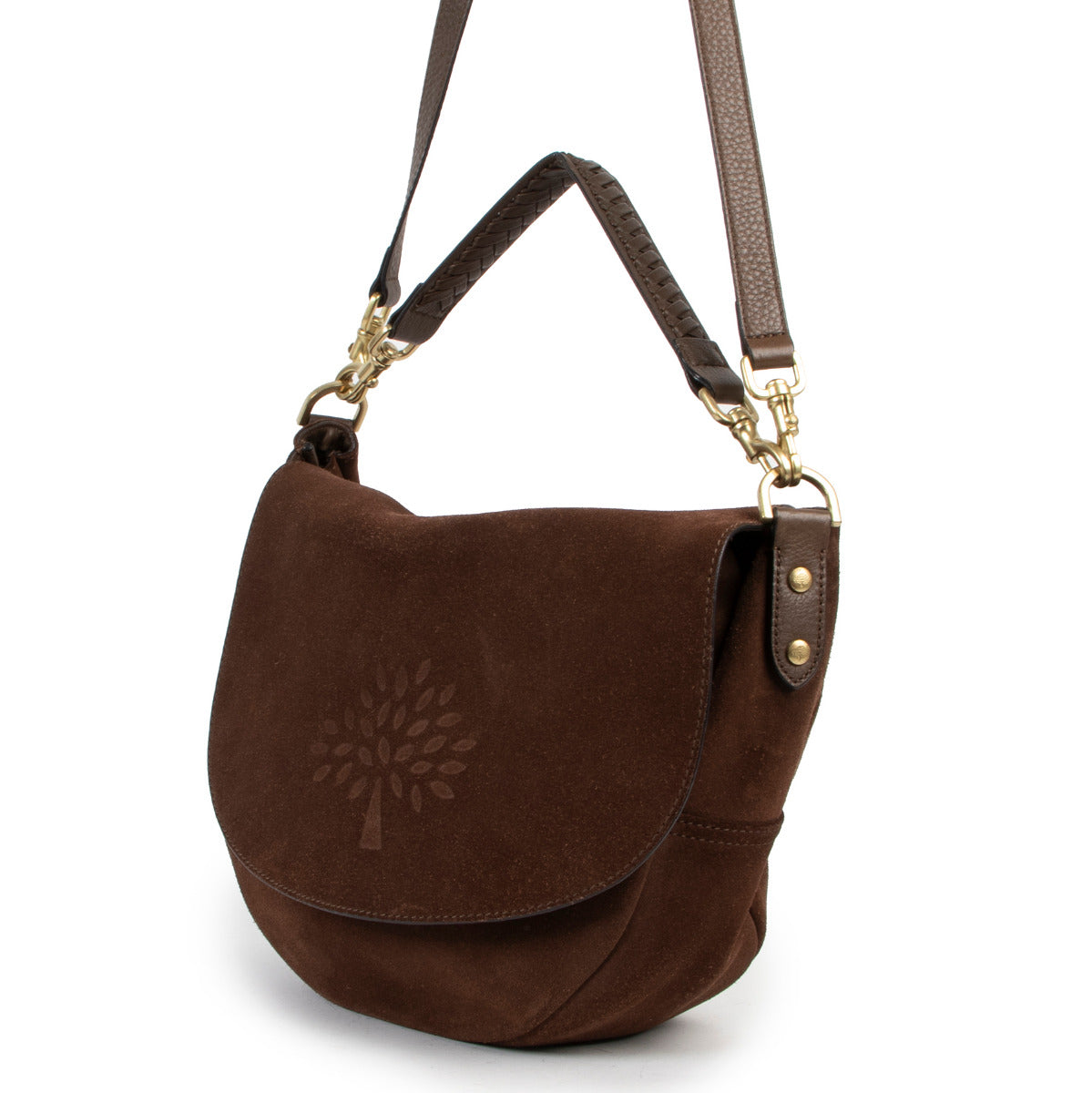 Sac à bandoulière Mulberry Effie en daim marron