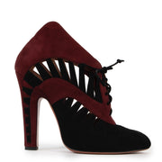 Alaia Burgundy & Black Suede Boots