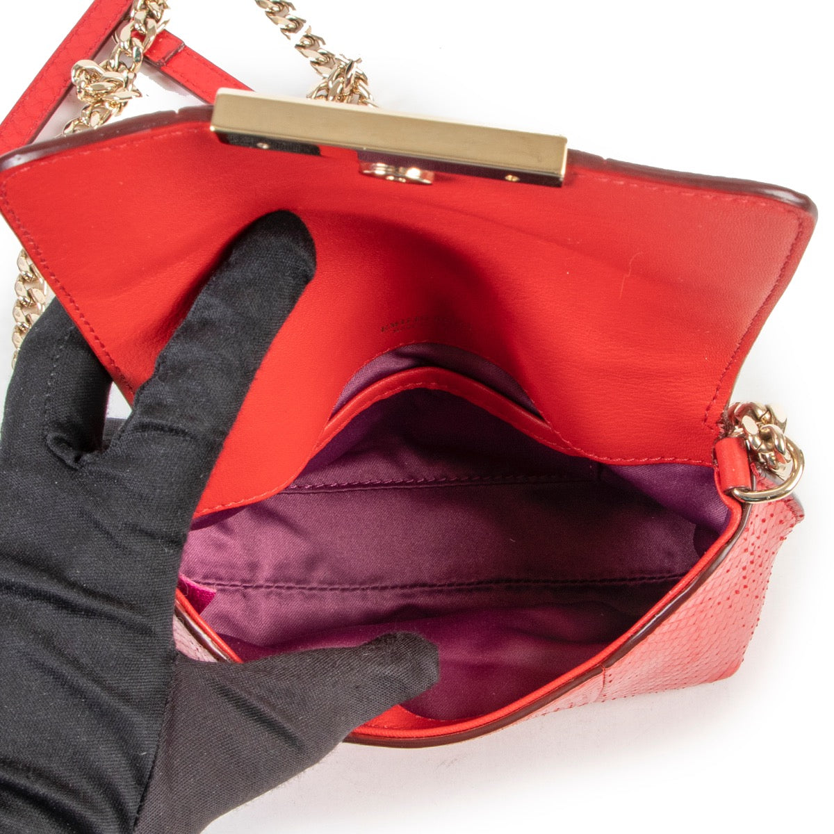 Emilio Pucci Red Python Crossbody Bag