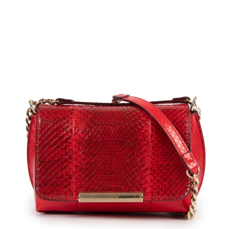 Emilio Pucci Red Python Crossbody Bag