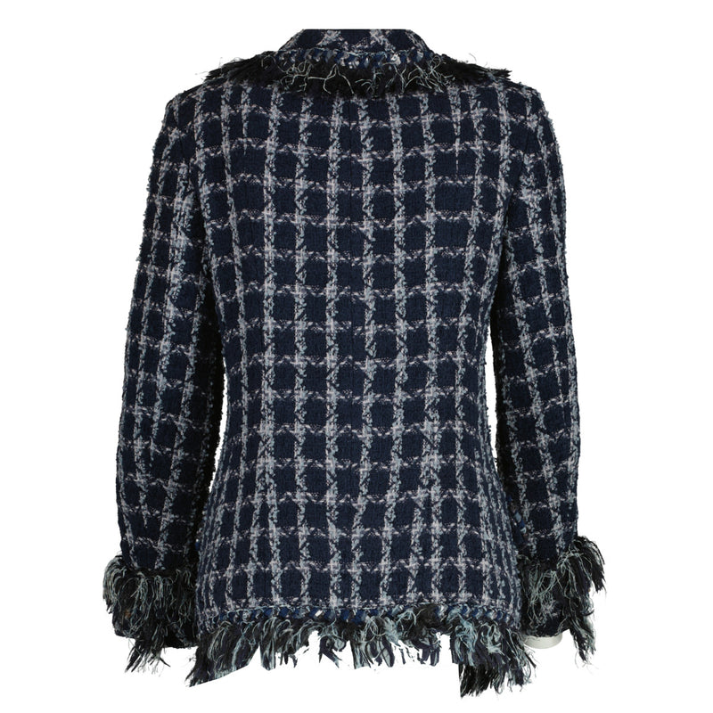 Chanel 14A Blue Tweed Jacket - size 36 aan de beste prijs bij Labellov tweedehands luxe in Antwerpen en Knokke.