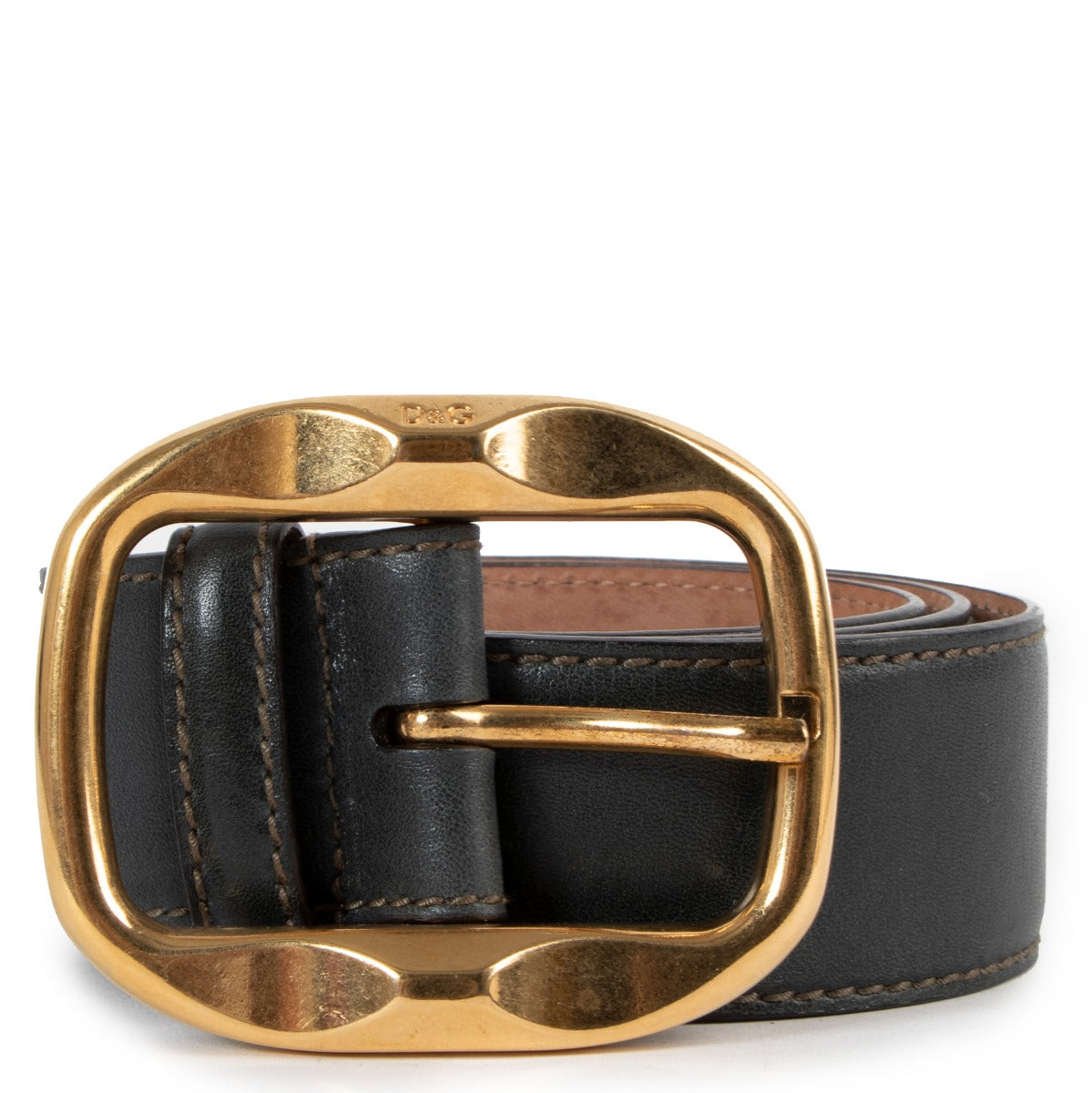 D&G Petrol Blue Leather Belt