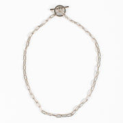 Hermès Sterling Silver Chain Toggle Necklace