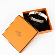 Hermès White Clic H Bracelet