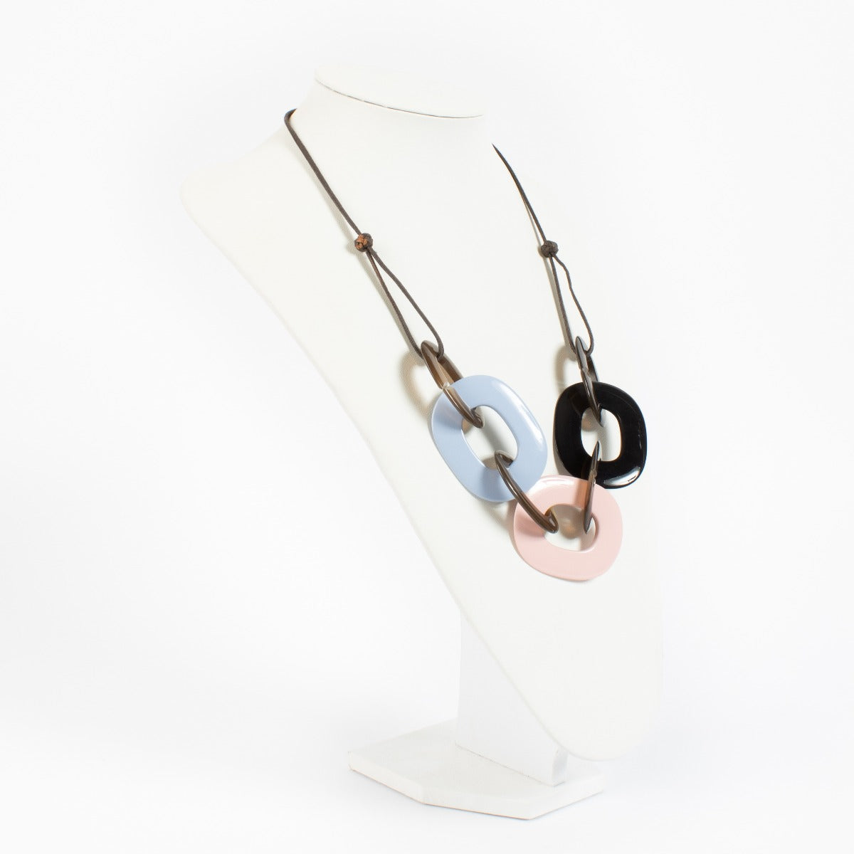 Hermès Horn/Gelakt Houten Karamba Ketting