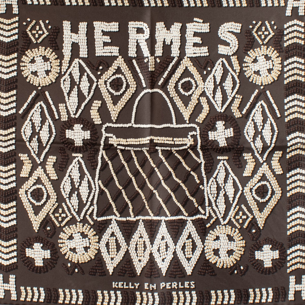 Hermès Kelly En Perle Silk 45 Scarf