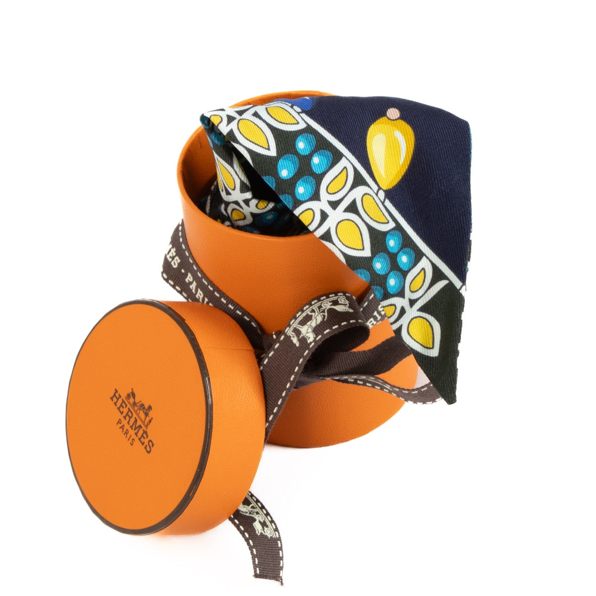 shop 100% authentic second hand Hermès Blue Silk Twilly Scarf on Labellov.com