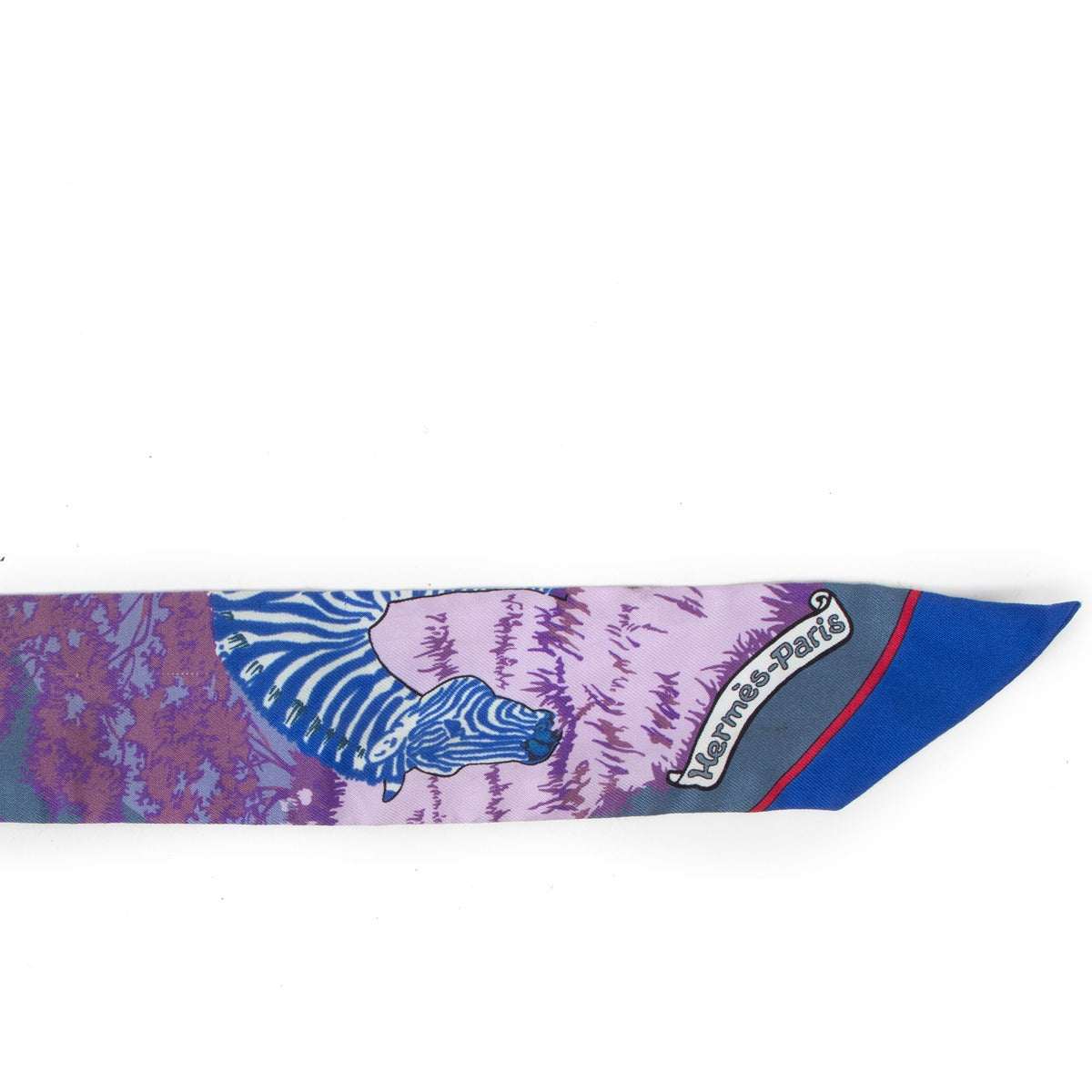 Hermès Les Zebres Print Silk Twilly