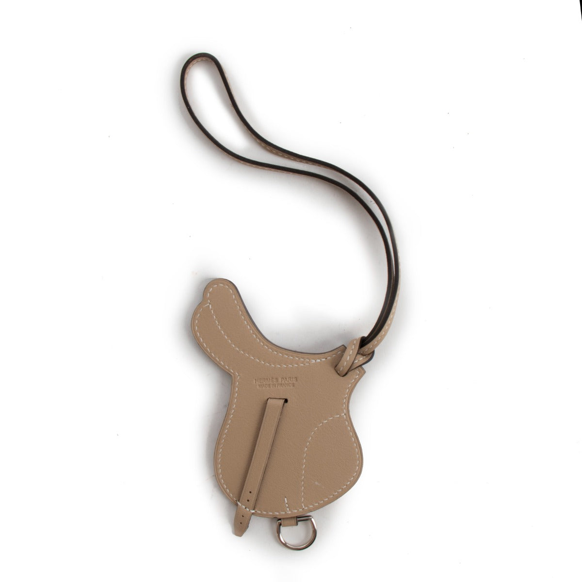 Hermès Beige Paddock Selle Bag Charm